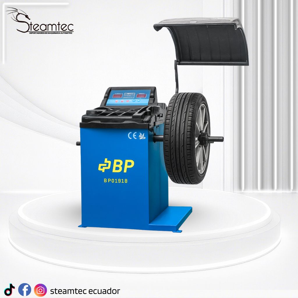Balanceadora de llantas automática BP para taller automotriz