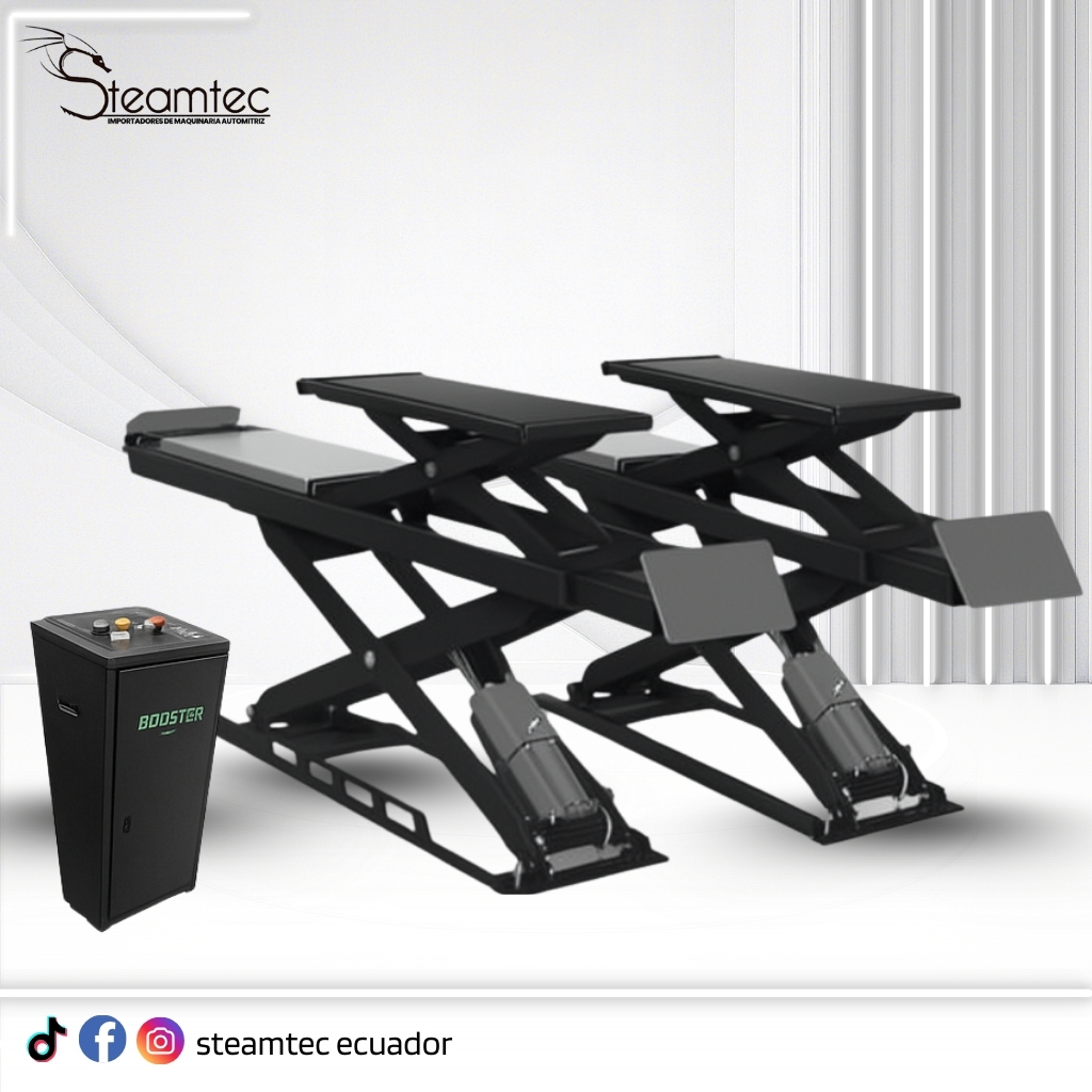 Elevador tijera alineación 5.5T MUTH para taller automotriz en Ecuador