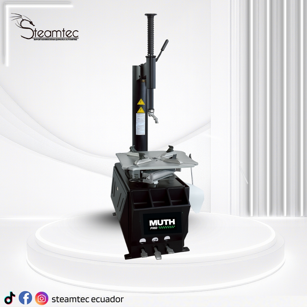 Desenllantadora semi automática MUTH 1.5HP 24 pulgadas con inflado rápido para taller automotriz