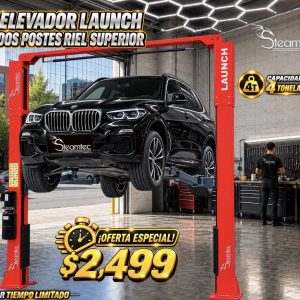 Elevador Launch Dos Postes - Riel Superior 🚗🔴
