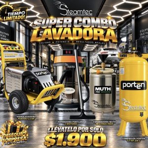 Súper Combo Lavadora Steamtec (Porten / Portland / Muth)