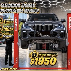 Elevador Eisbar Dos Postes - Riel Inferior 🚗🔴