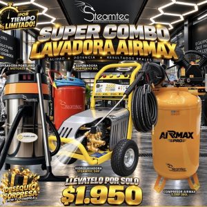 Super Combo Lavadora Airmax - Steamtec 🧼💨