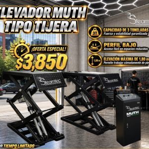 Elevador Muth Tipo Tijera - Perfil Bajo 🚙⚫