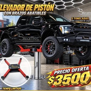 Elevador de Pistón con Brazos Abatibles 🔩🚛