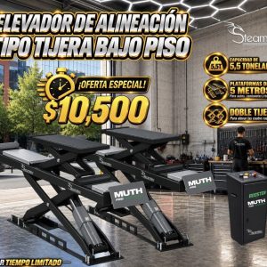 Elevador de Alineación Tipo Tijera Bajo Piso Muth Pro ✂️🚙