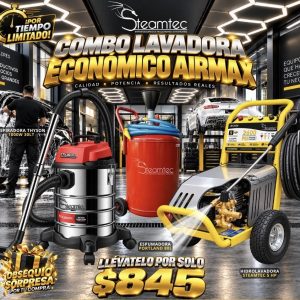 Combo Lavadora Económico Airmax - Steamtec 🧼💦